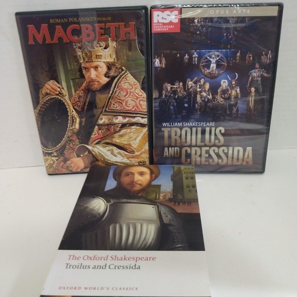 Macbeth & Troilus & Cressida DVDS & Book Bundle - Picture 1 of 6